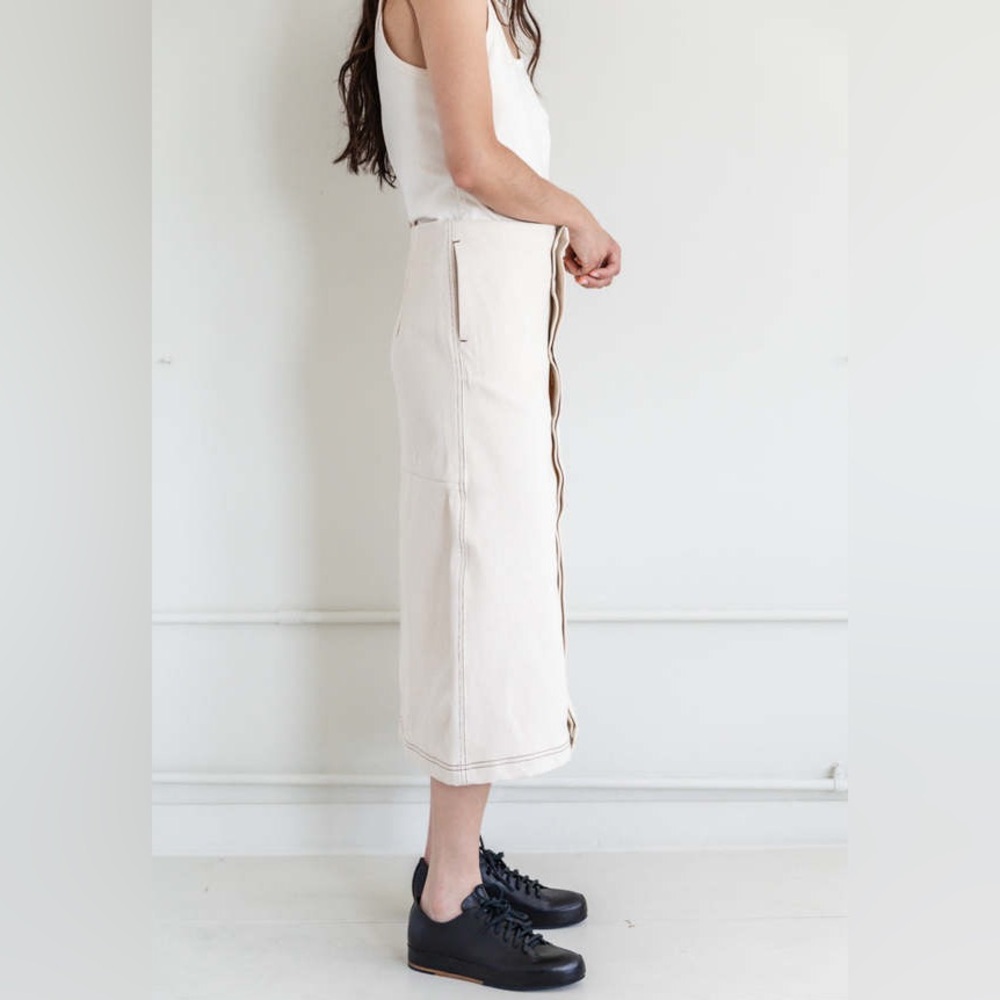 Baserange INDRE SKIRT UNDYED COTTON Size M Cream NWT NEW - Picture 3 of 6